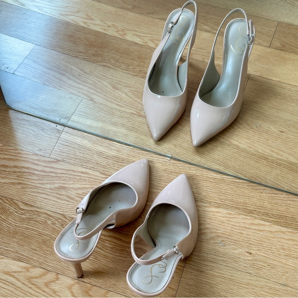 Sam Edelman Hazel Sling in Beige Patent Leather 7.5 - Picture 12 of 12